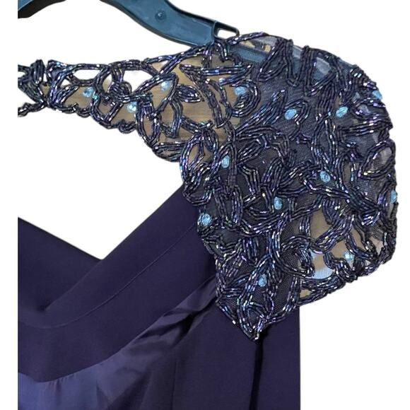 Alexander by Daymor Couture 909 NEW Size 6 Formal Evening Gown Aubergine Wine - Picture 5 of 15